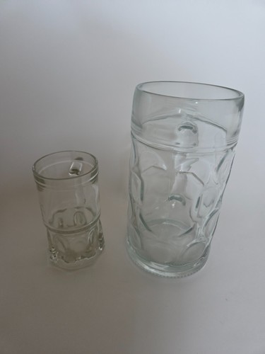Bierkrüge glas groß und - 2,