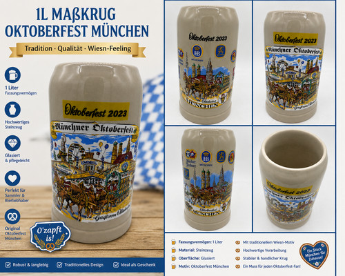 Liter maßkrug oktoberfest - 1,